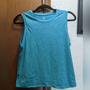 Fabletics Demi Lovato Blue Camo Athletic Tank Top Medium